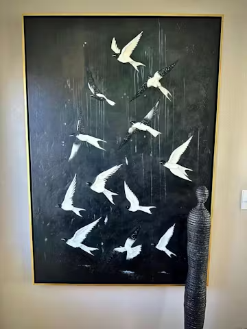 ASCENSION: Beaded Birds on Textured Canvas photo review