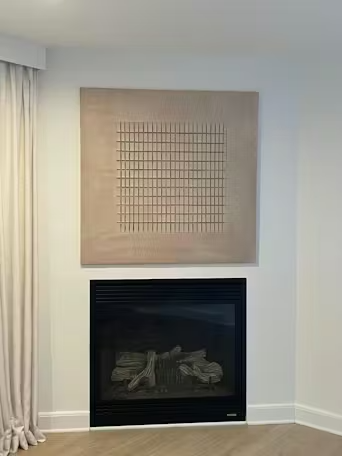 BEIGE GRID: Minimalist Textured Painting in Beige photo review