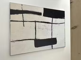 INTERSECTION: Textured Minimalist Abstract Oil Painting photo review