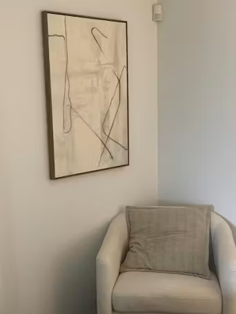MINIMALIST ABSTRACT DUO: Set of 2 Abstract Paintings in Black and White photo review
